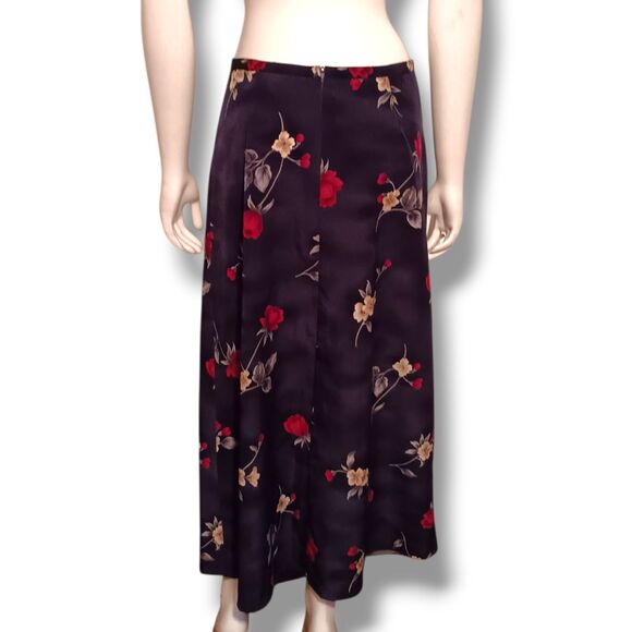 Vtg Jaclyn Smith Dark Floral Maxi Skirt-Size 10-Roses-Whimsygoth-Fairy Goth-Y2K - Picture 4 of 7